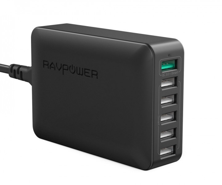 Сетевое зарядное устройство RAVPOWER RP-PC029 6-Port Charging Station Black (RP-PC029BK)